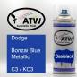 Preview: Dodge, Bonzai Blue Metallic, C3 / KC3: 400ml Sprühdose, von ATW Autoteile West.